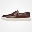 Mocassim Slip On Masculino de Couro Reine