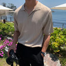 camisa Polo de algodão canelado