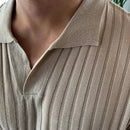 camisa Polo de algodão canelado