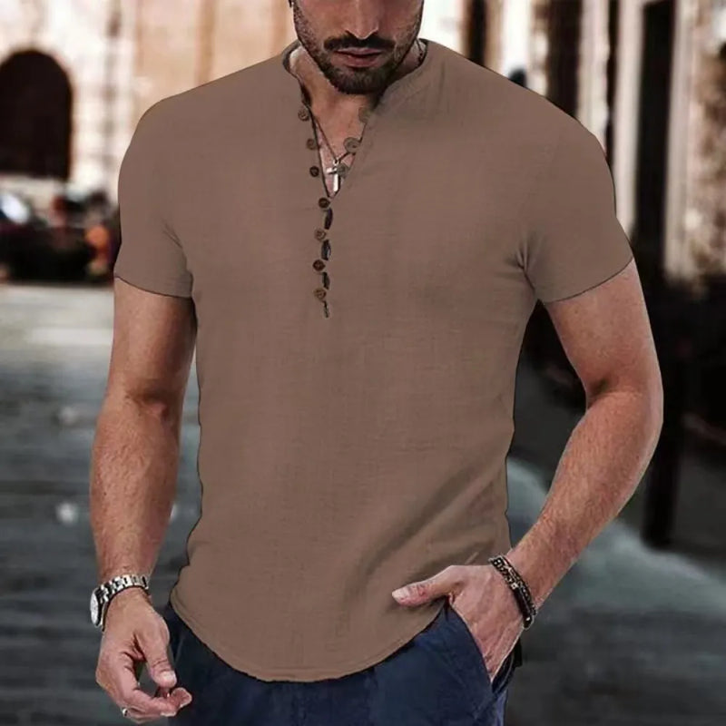 Camisa masculina de Botão