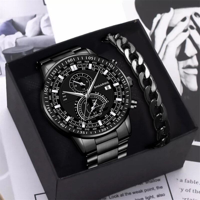 Relógio Masculino Luxo + BRINDE!