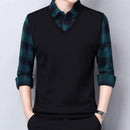 colete masculino + camisa tricot